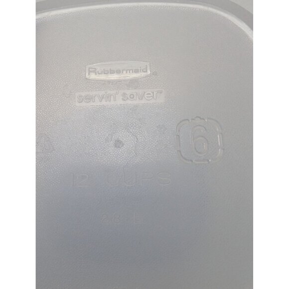 Rubbermaid 3 Qt Servin Saver #6 Sheer Square Canister Storage BLUE Lid - Picture 4 of 10